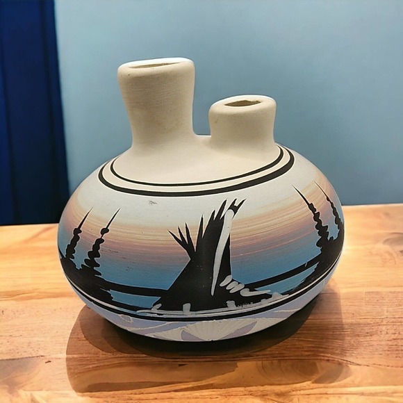 Other - Navajo Vase Native American Style Pottery Art Teepee Vintage Southwestern Decor